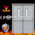 Fire resistance 2 leaf steel door with vision panel